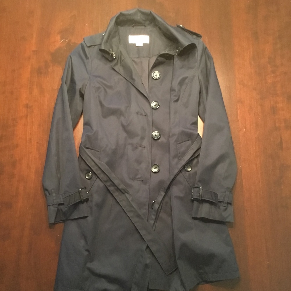 Michael Kors rain coat XS navy blue